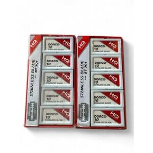 NEW in Box 2 Dorco Platinum Stainless Double Edge Safety Razor Blades 200 Total